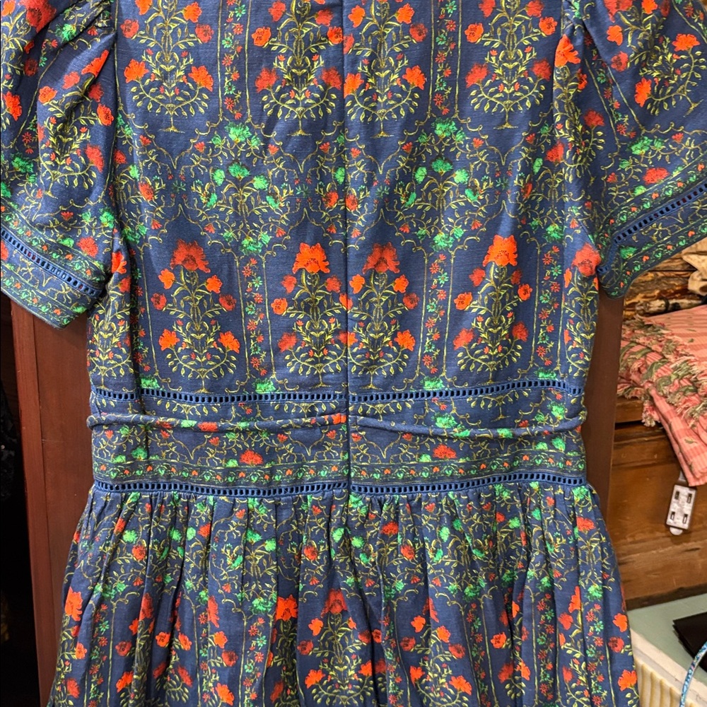 Hunter Bell Roan MIDNIGHT GARDEN Floral Blue Dress New $545 - Picture 3 of 6